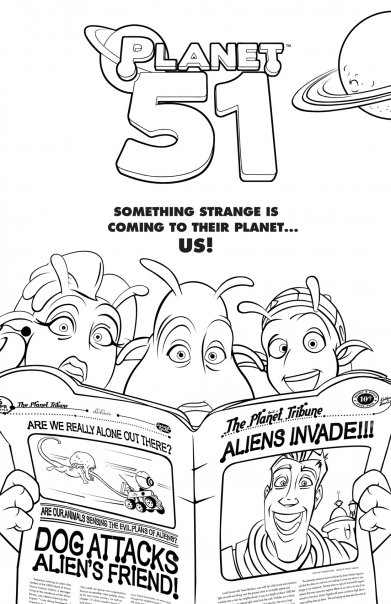 Planeta 51 kolorowanki